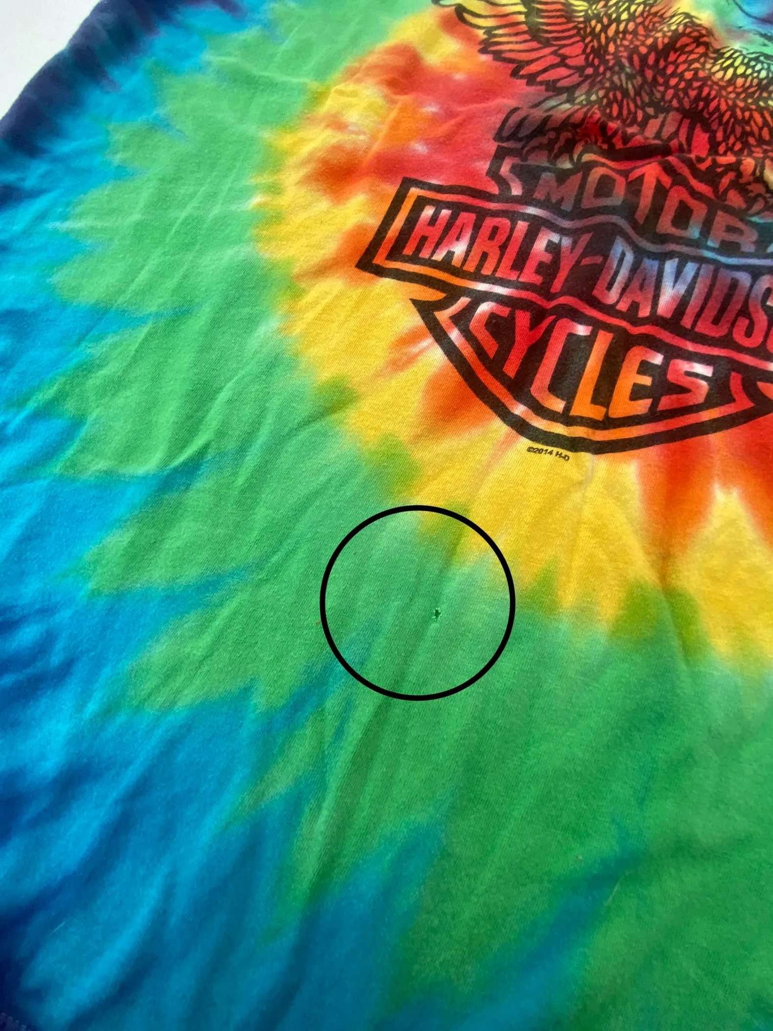 Secondhand Harley-Davidson Tie Dye Rainbow T-Shirt