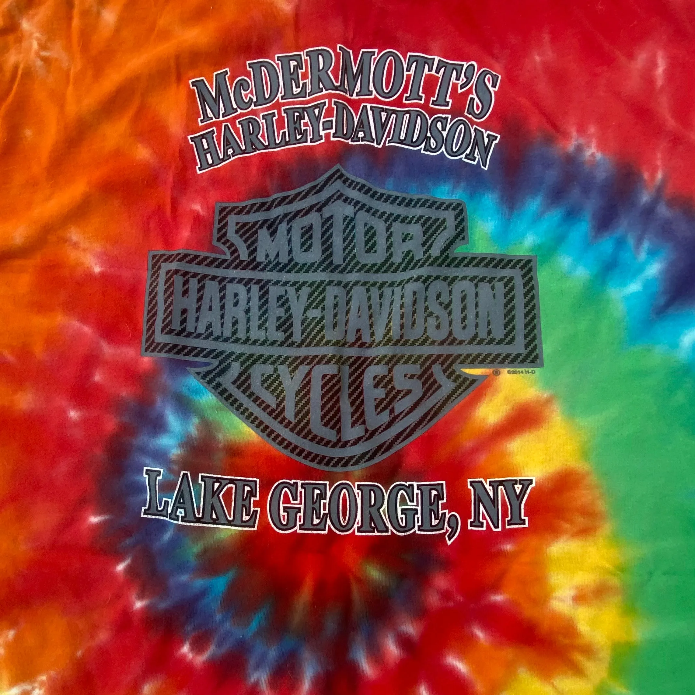 Secondhand Harley-Davidson Tie Dye Rainbow T-Shirt