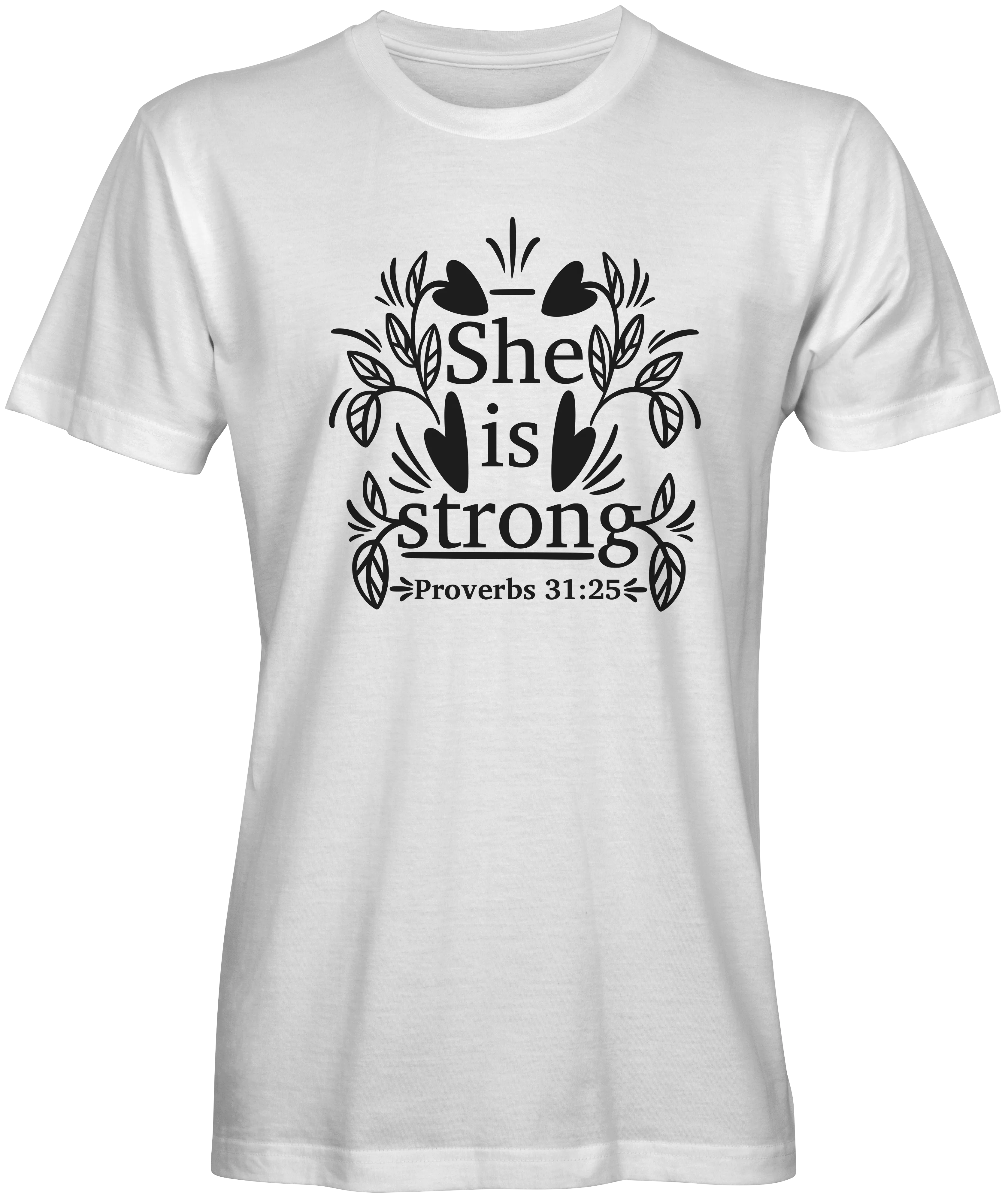 She is Strong Proverbs 31 Bible Verse T-shirt