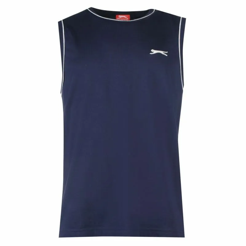 Slazenger Mens Sleeveless T Shirt Tee Top Round Neck Cotton