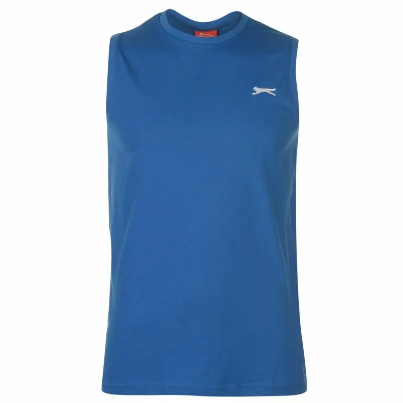 Slazenger Mens Sleeveless T Shirt Tee Top Round Neck Cotton