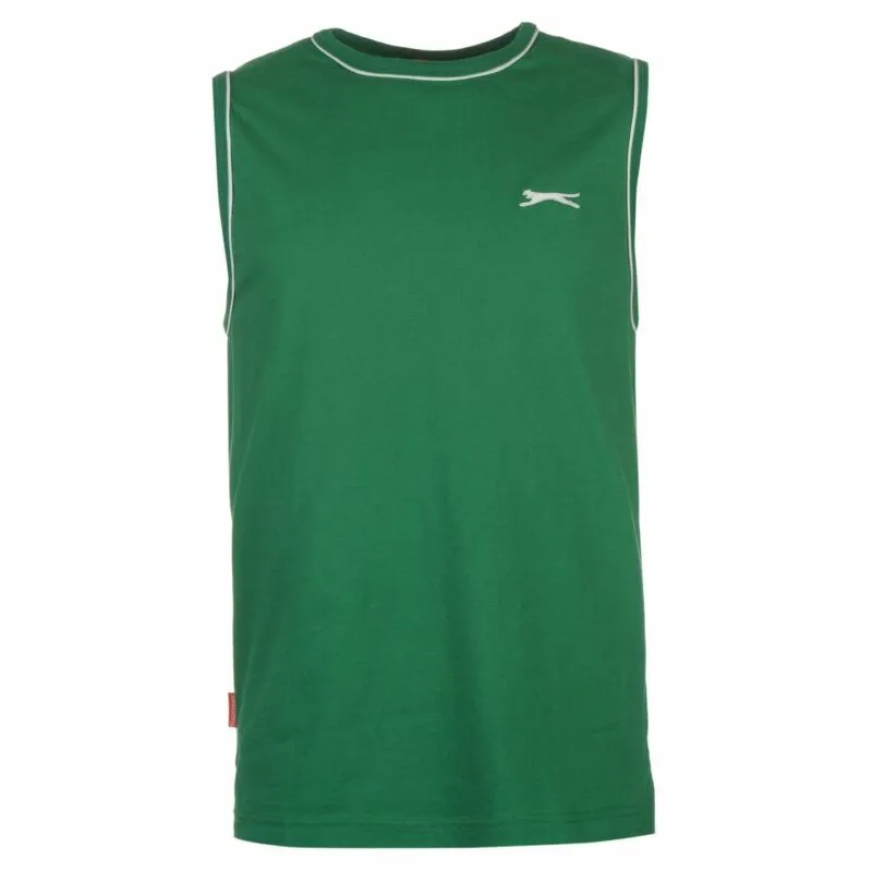 Slazenger Mens Sleeveless T Shirt Tee Top Round Neck Cotton