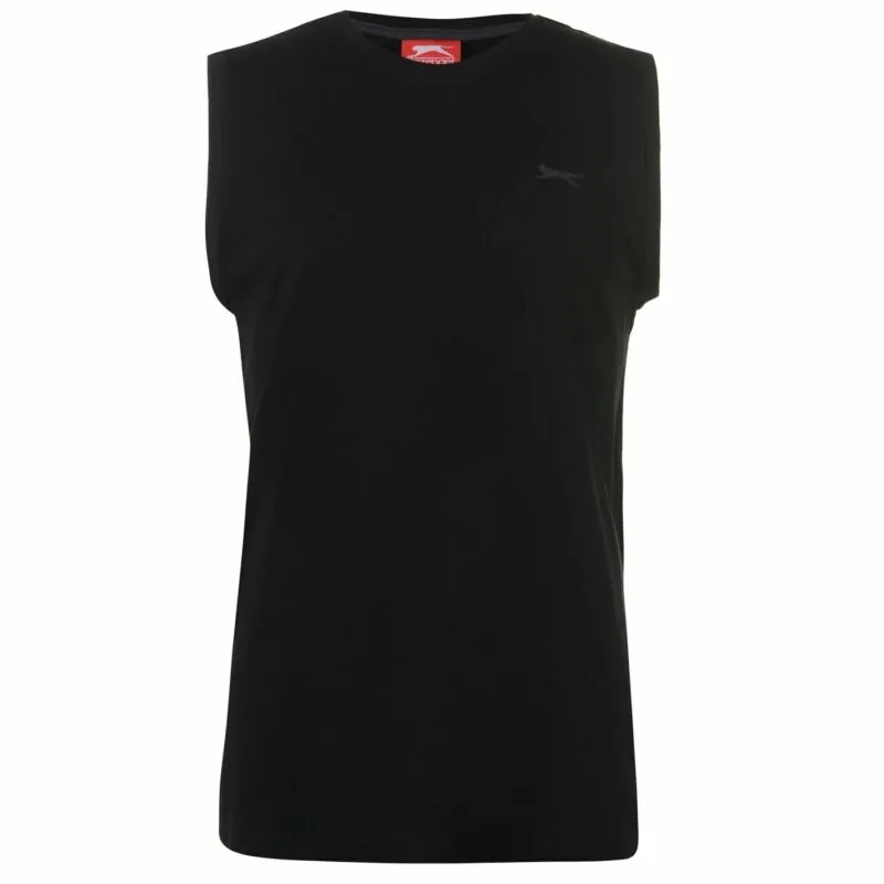 Slazenger Mens Sleeveless T Shirt Tee Top Round Neck Cotton