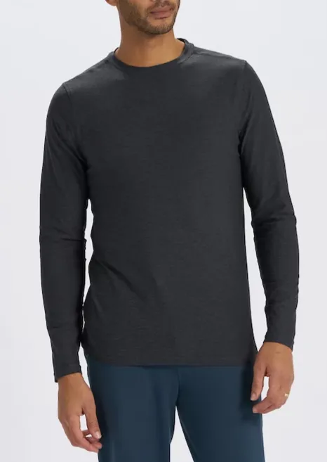 Strato Tech LS Tee: Charcoal Heather