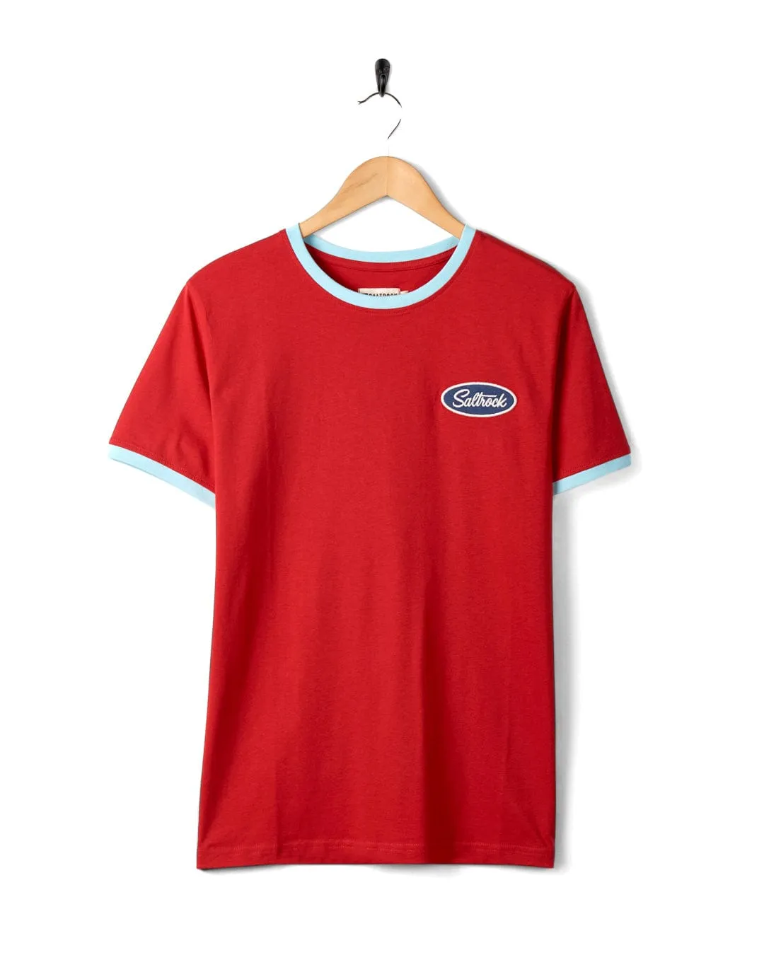 Striker Ringer - Mens Short Sleeve T-Shirt - Red