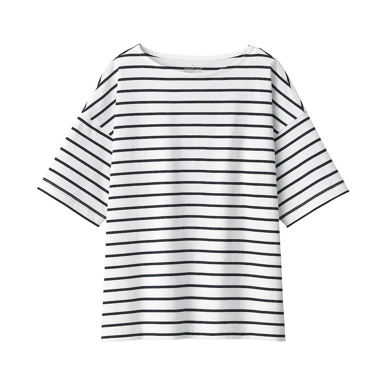 Striped Boatneck Short Sleeve T-Shirt