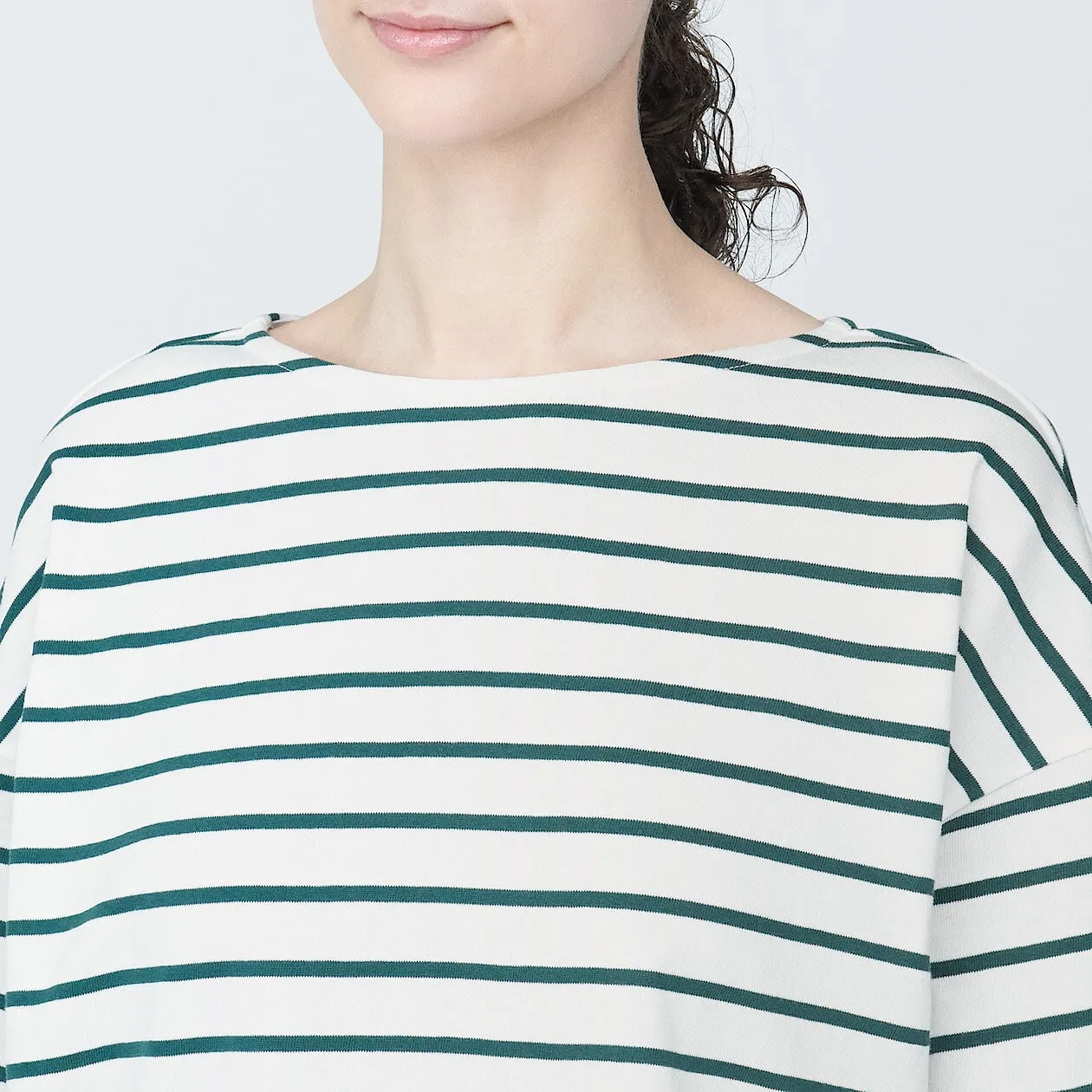 Striped Boatneck Short Sleeve T-Shirt