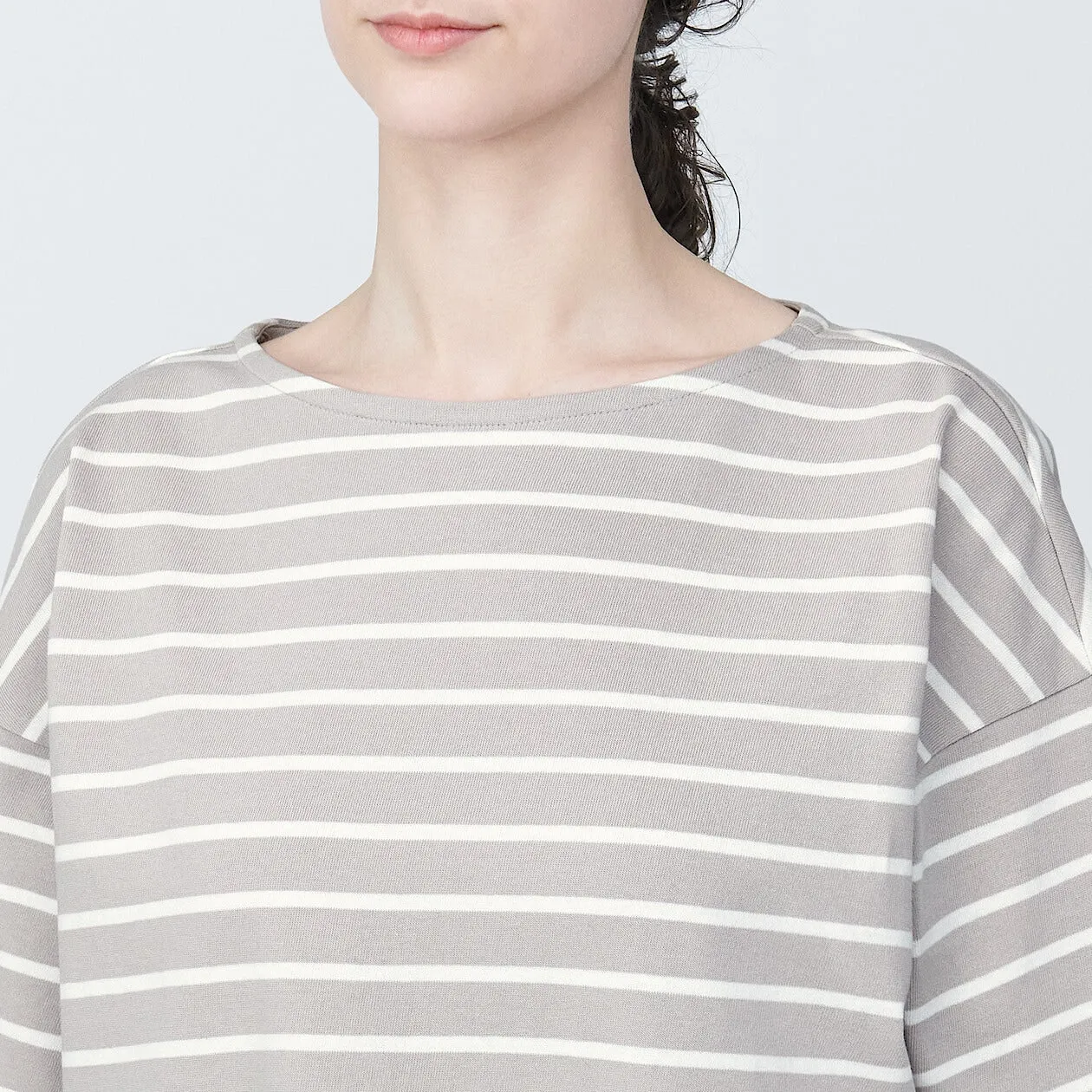 Striped Boatneck Short Sleeve T-Shirt