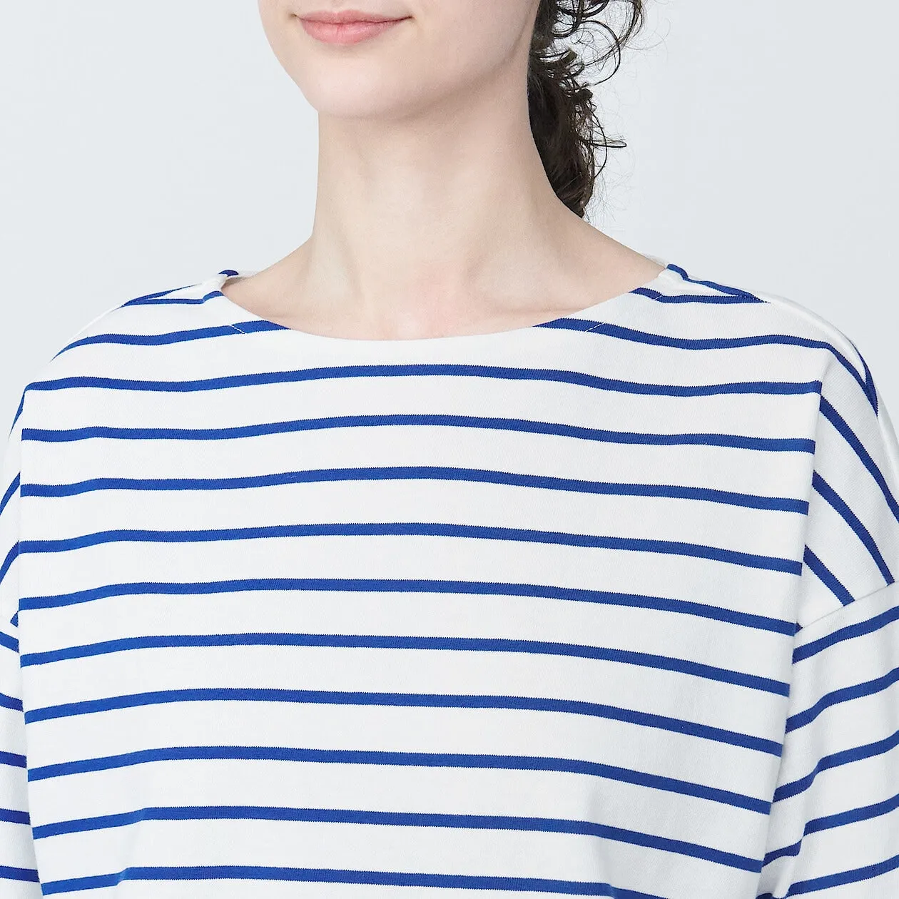 Striped Boatneck Short Sleeve T-Shirt