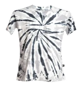 T-shirt tie and dye noir - gris - blanc