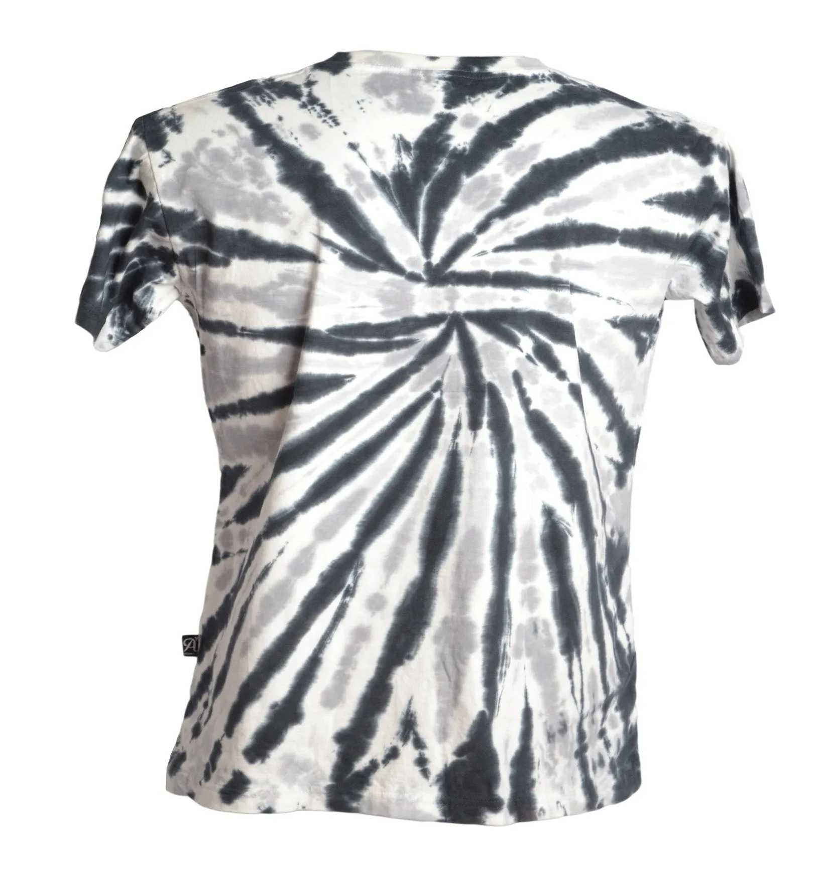 T-shirt tie and dye noir - gris - blanc