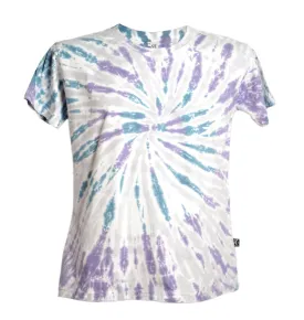 T-tshirt tie dye blanc -mauve -bleu