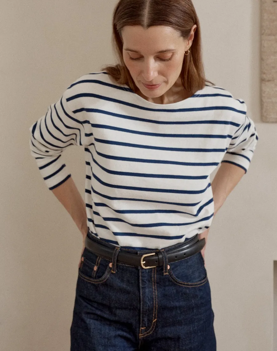 The BRETON JERSEY - Navy & Ecru