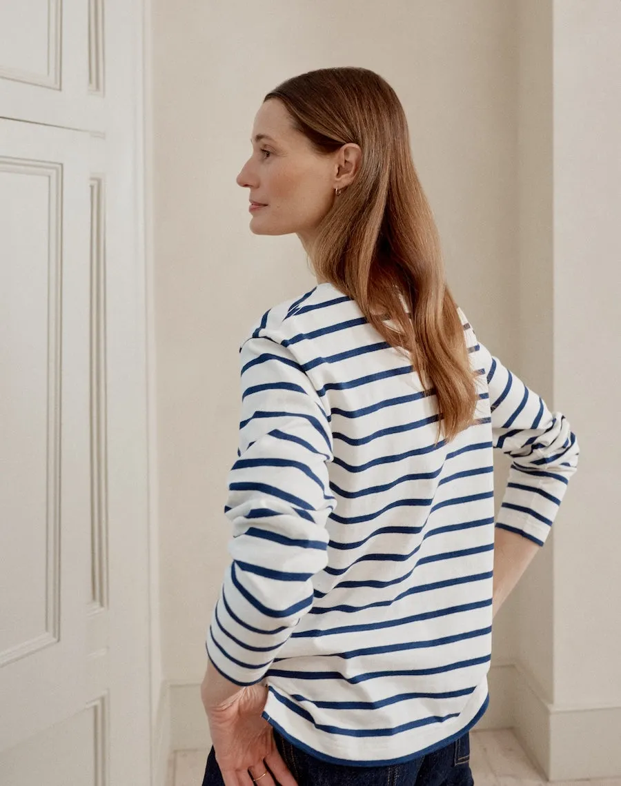 The BRETON JERSEY - Navy & Ecru