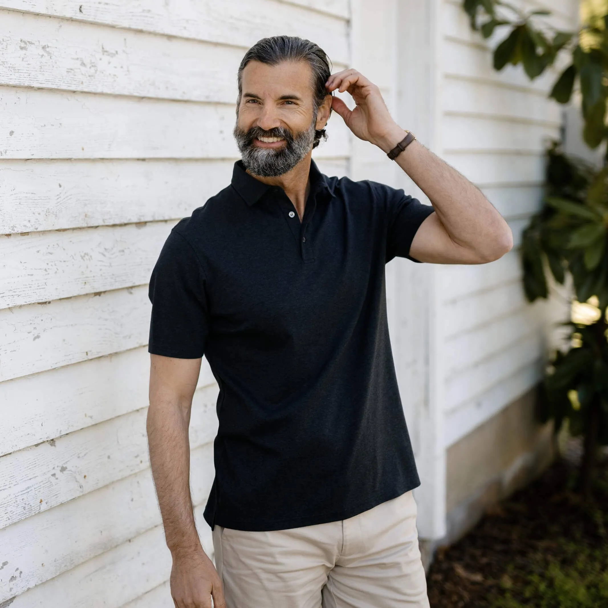 The Charcoal Heather Arlon Knit Custom Polo