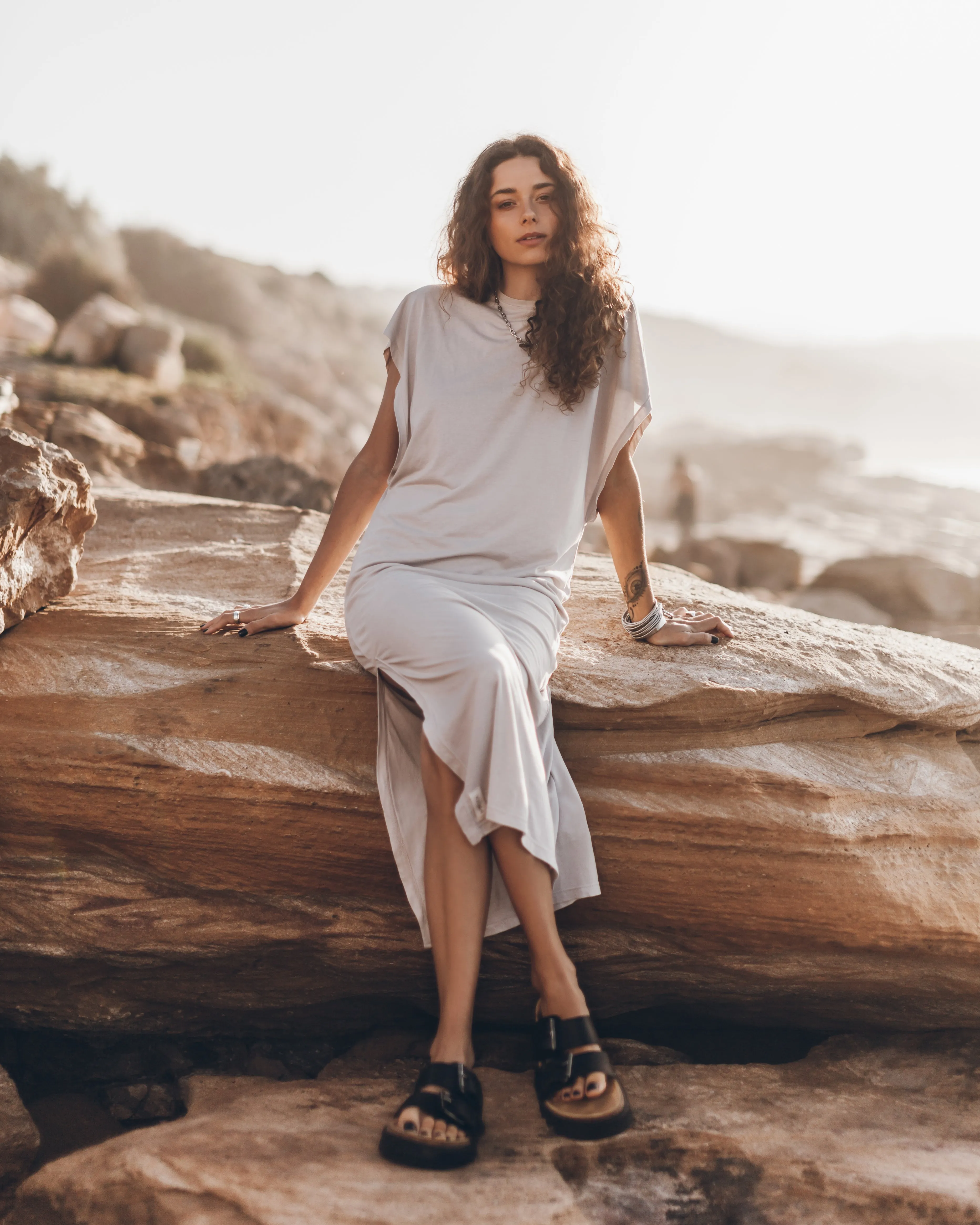 The Light Long Batwing Dress