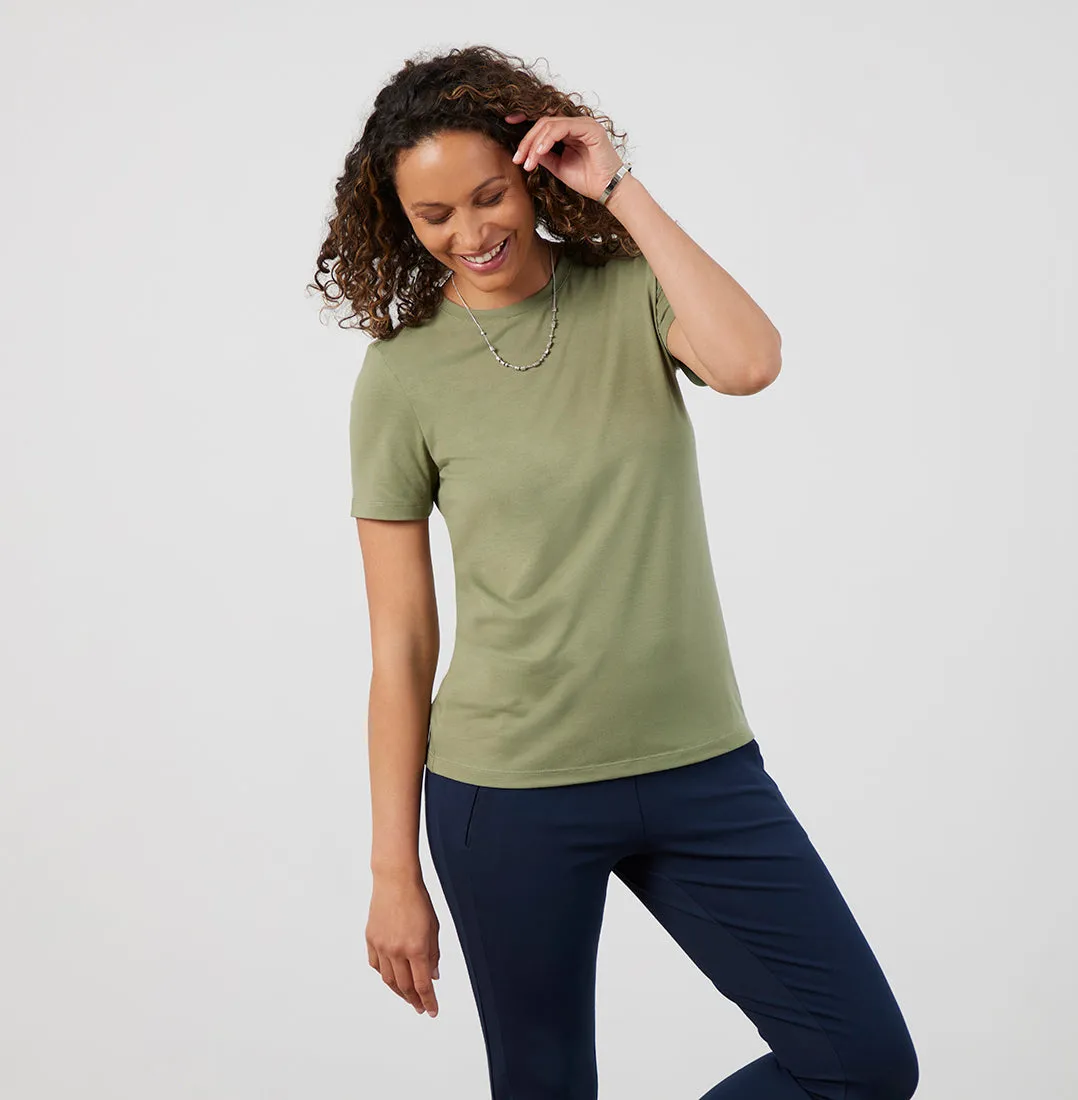 Threshold Crew Neck T-Shirt Standard Fit - Sage Green