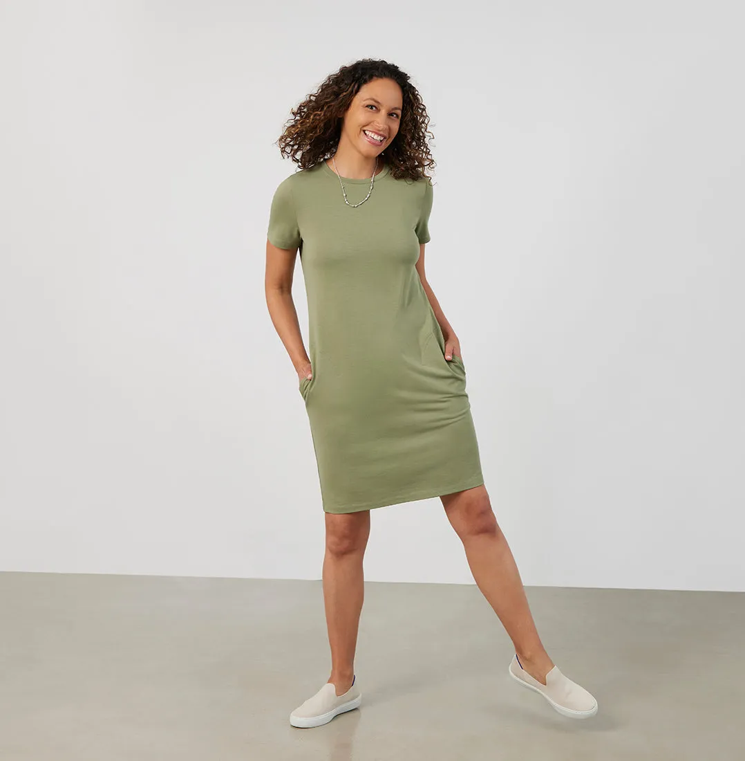 Threshold T-Shirt Dress Standard Fit - Sage Green