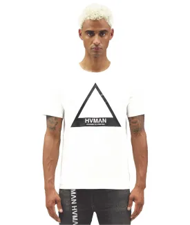 TRIANGLE LOGO TEE IN WHITE