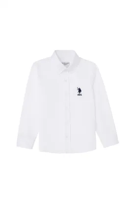 U.S. Polo Assn. Boys Shirt White VR013 USSHK004