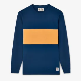 Warren LS T-shirt - Midnight Navy / Golden Ochre