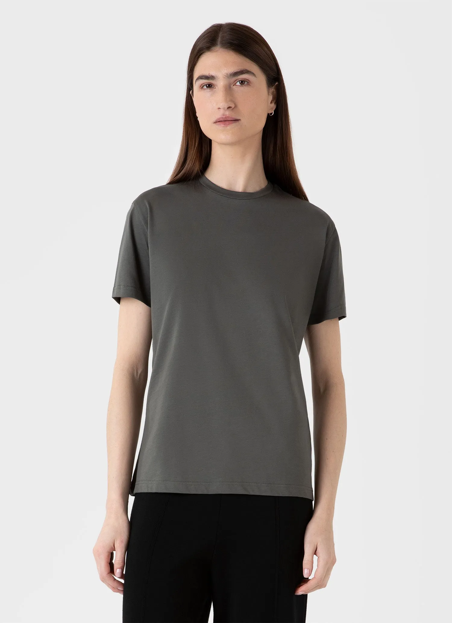 Women's Boy Fit T-shirt in Drill Green